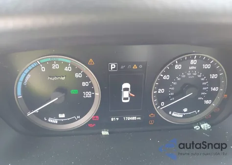 2016 Hyundai Sonata Hybrid Se z USA, uszkodzony, nr VIN KMHE24L17GA013355